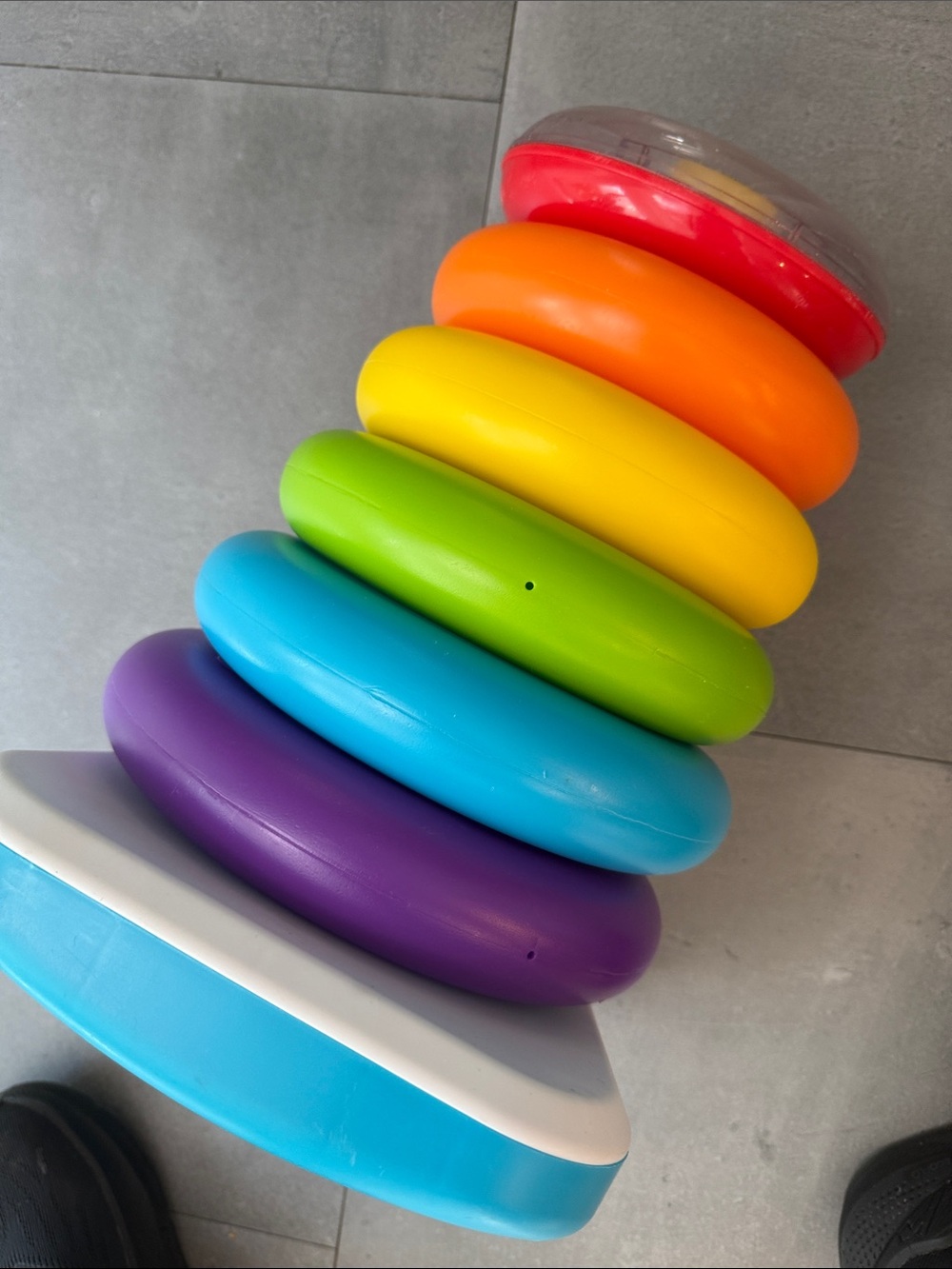 Fisher-Price Colorful Stacking Rings Toy - Rainbow Rings - Picture 5 of 5